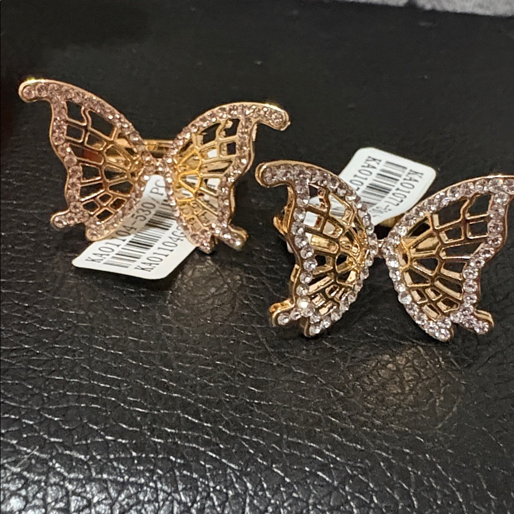Elegant Gold or Rose Gold Butterfly Ring size 8